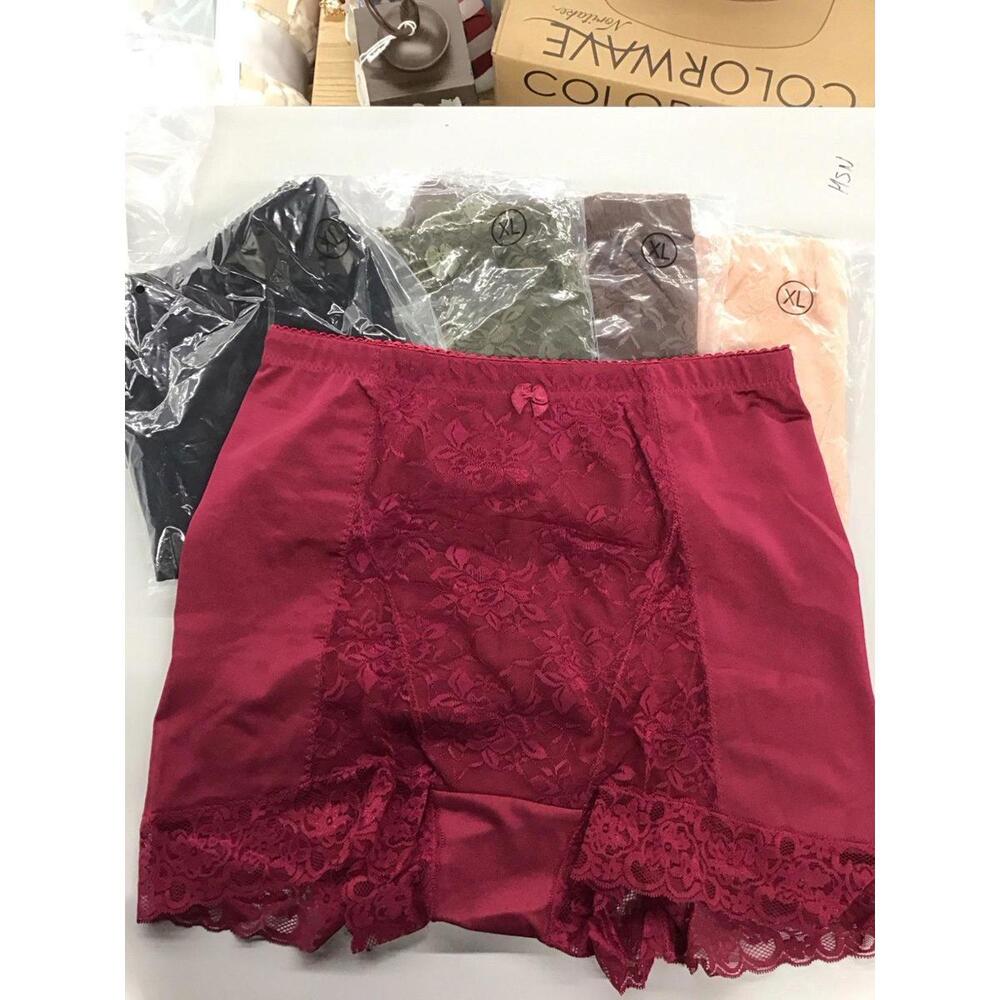 Rhonda shear pin up briefs 5 pack XL new qvc ruched high rise lace